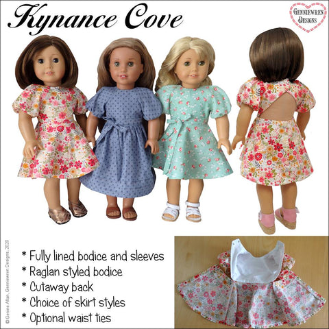Genniewren 18 Inch Modern Kynance Cove Dress 18" Doll Clothes Pixie Faire