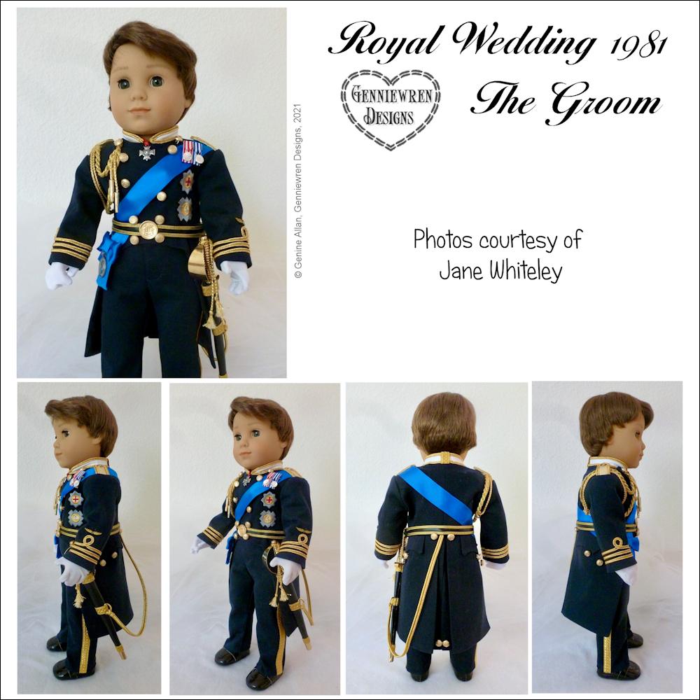 Genniewren 18 Inch Historical Royal Wedding 1981 The Groom 18 inch Doll Clothes Pattern Pixie Faire