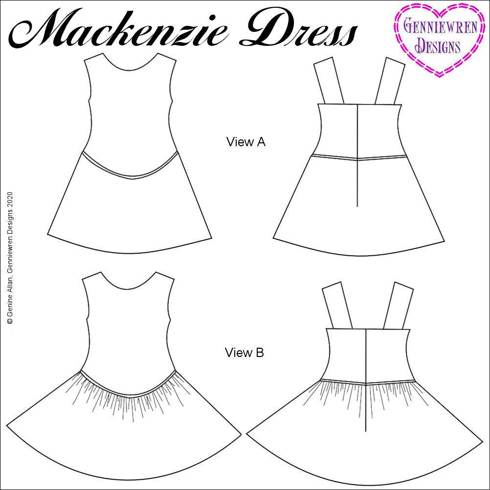 Genniewren Ruby Red Fashion Friends Mackenzie Dress Doll Clothes Pattern for Ruby Red Fashion Friends Pixie Faire