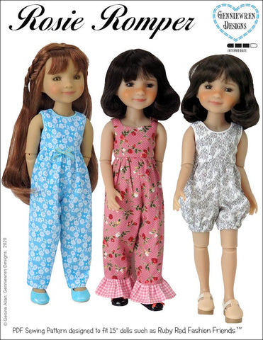 Genniewren Ruby Red Fashion Friends Rosie Romper Doll Clothes Pattern for Ruby Red Fashion Friends™ Pixie Faire