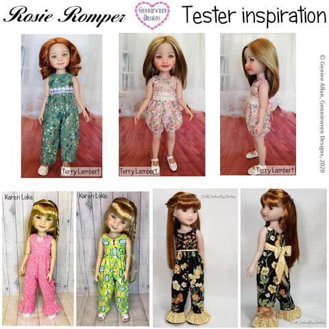 Genniewren Ruby Red Fashion Friends Rosie Romper Doll Clothes Pattern for Ruby Red Fashion Friends™ Pixie Faire