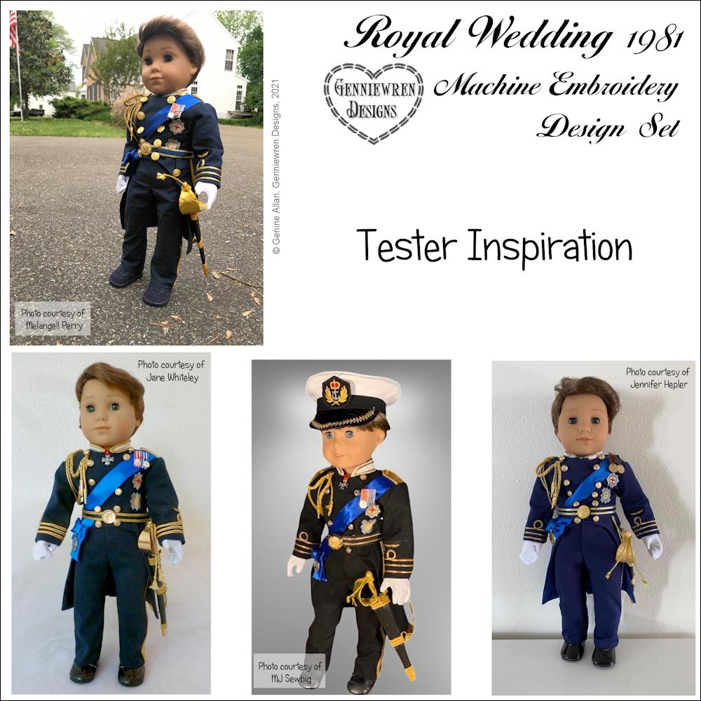 Genniewren Machine Embroidery Design Royal Wedding 1981 Design Set - Machine Embroidery Pixie Faire