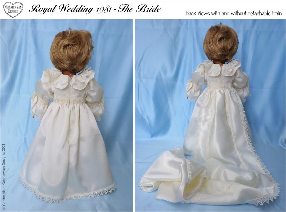 Genniewren 18 Inch Historical Royal Wedding 1981 The Bride 18 inch Doll Clothes Pattern Pixie Faire