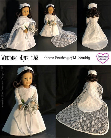 Genniewren 18 Inch Historical Wedding Day 1978 18" Doll Clothes Pattern Pixie Faire