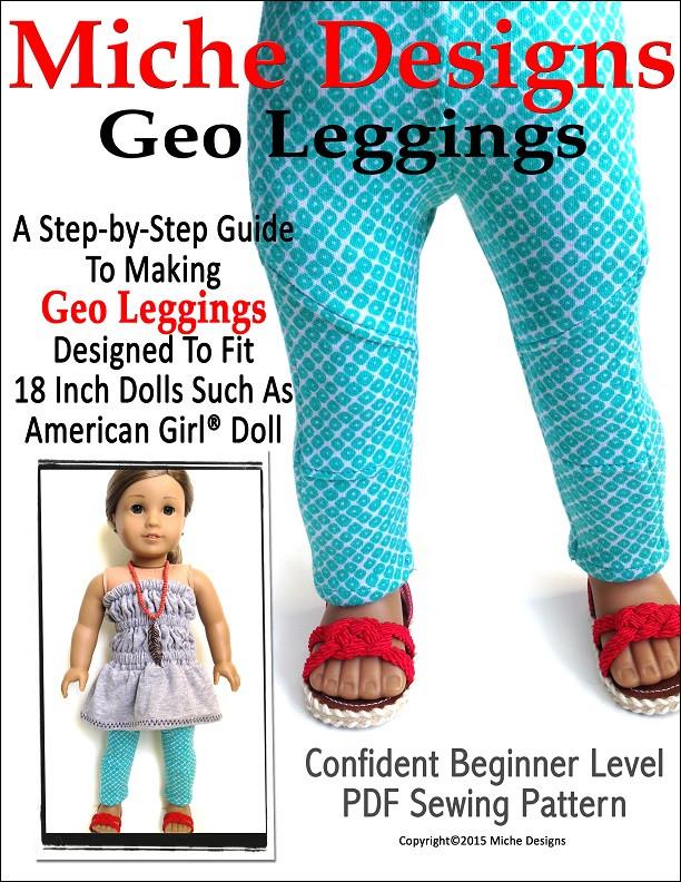 Miche Designs 18 Inch Modern Geo Leggings 18" Doll Clothes Pixie Faire