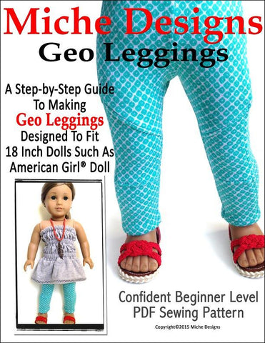 Miche Designs 18 Inch Modern Geo Leggings 18" Doll Clothes Pixie Faire