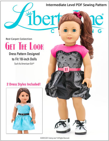 Liberty Jane 18 Inch Modern Get The Look Dress 18" Doll Clothes Pattern Pixie Faire