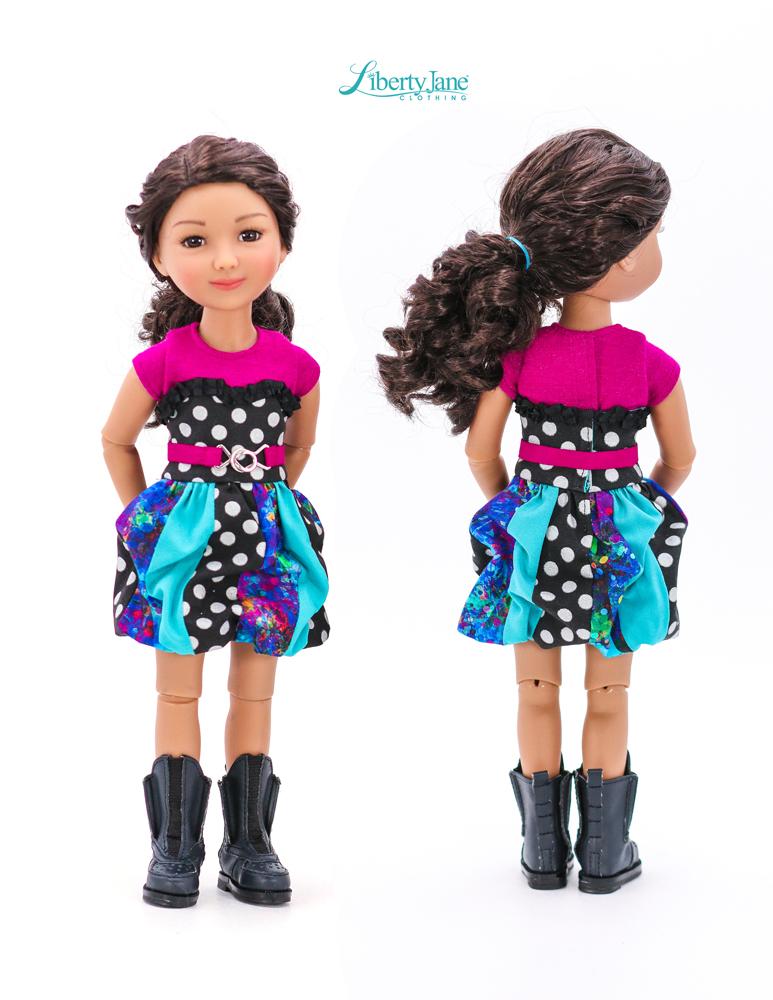 Liberty Jane Ruby Red Fashion Friends Get The Look Dress Pattern For 15" Ruby Red Fashion Friends Dolls Pixie Faire