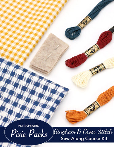 Pixie Faire Pixie Packs Pixie Packs Sewing With Gingham Course Kit Pixie Faire