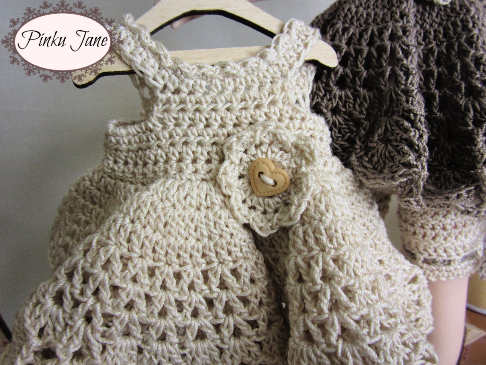 Pinku Jane Gorjuss Ruffles and Frills Mini Dress or Top Crochet Pattern For 12.5" Gorjuss Dolls Pixie Faire