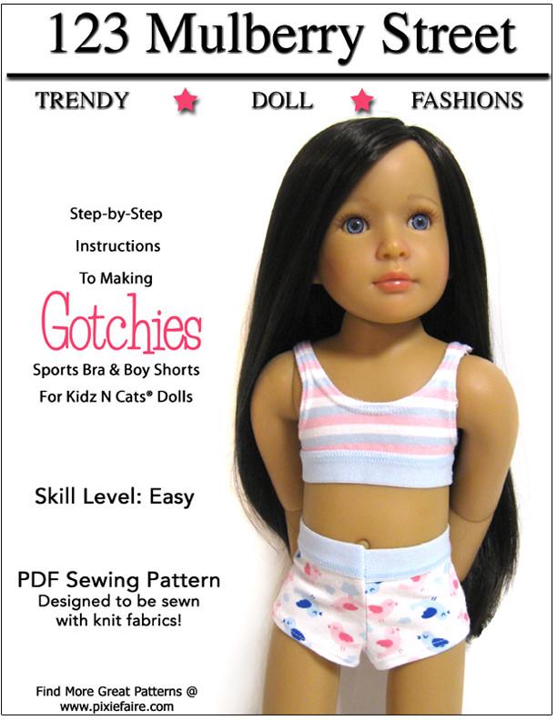 123 Mulberry Street Kidz n Cats Gotchies Pattern for Kidz N Cats Dolls Pixie Faire