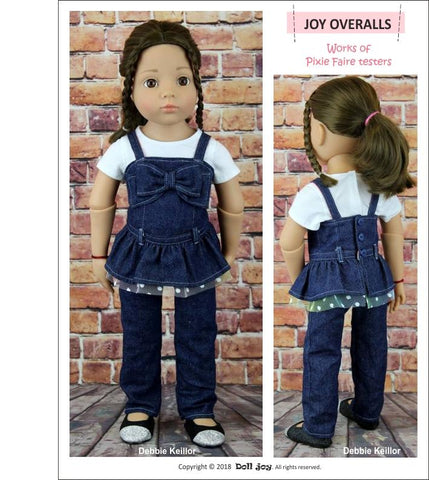 Doll Joy Gotz 19 Inch Joy Overalls Pattern for 19" Gotz Dolls Pixie Faire