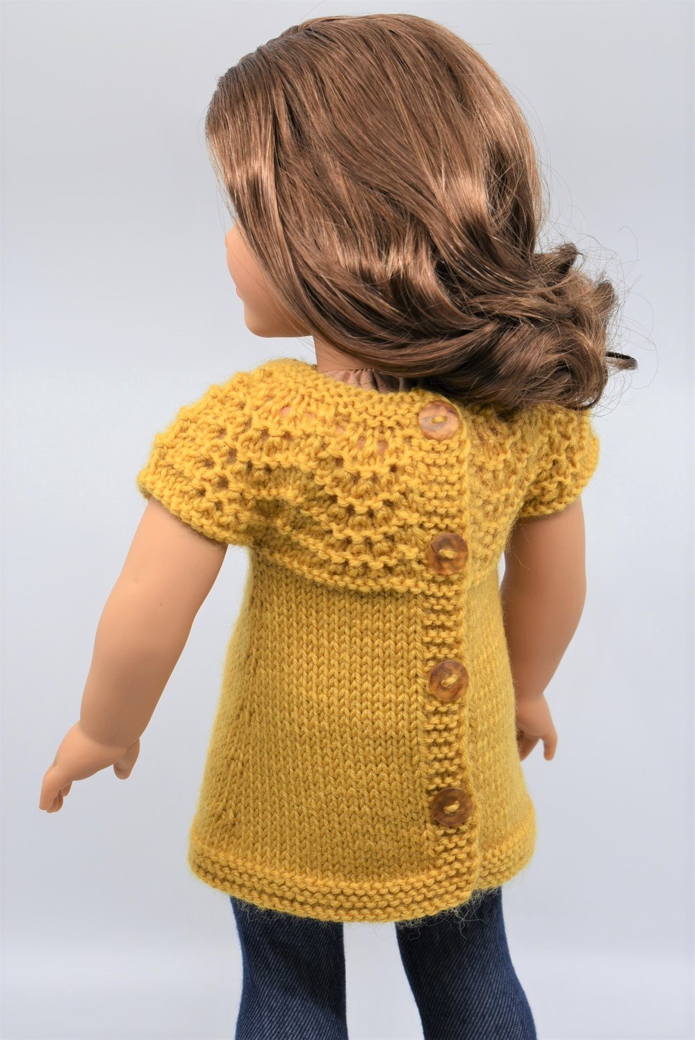 Barbie Doll, Garter Stitch and Tapestry Wool.