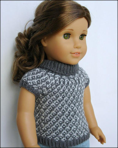 Qute Knitting Gwen Slip Stitch Turtleneck With Cap Sleeves Knitting Pattern Pixie Faire