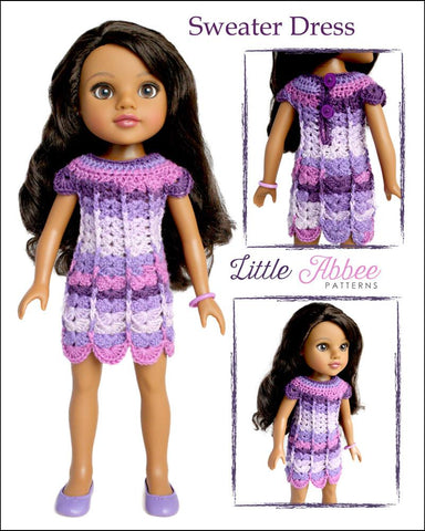 Little Abbee H4H/Les Cheries Sweater Dress Crochet Pattern for Les Cheries and Hearts for Hearts Dolls Pixie Faire