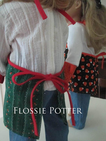 Flossie Potter 18 Inch Modern Holiday Baker Apron and Oven Mitts 18' Doll Clothes Pixie Faire