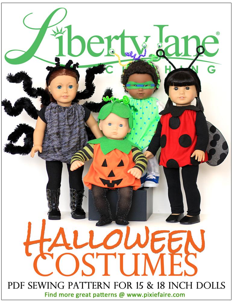 Halloween Costume 18 inch Doll Clothes Pattern PDF Download