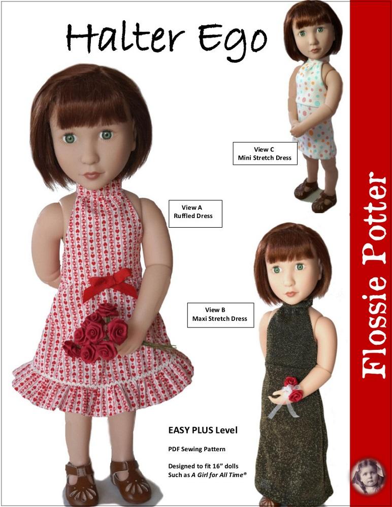 Flossie Potter A Girl For All Time Halter Ego Dress For A Girl For All Time Dolls Pixie Faire