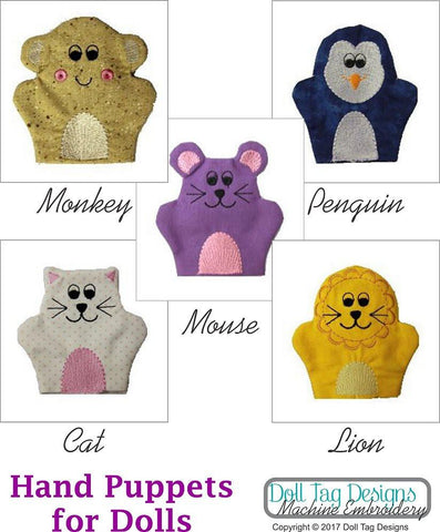 Doll Tag Clothing Machine Embroidery Design Hand Puppets for Dolls Machine Embroidery Designs Pixie Faire