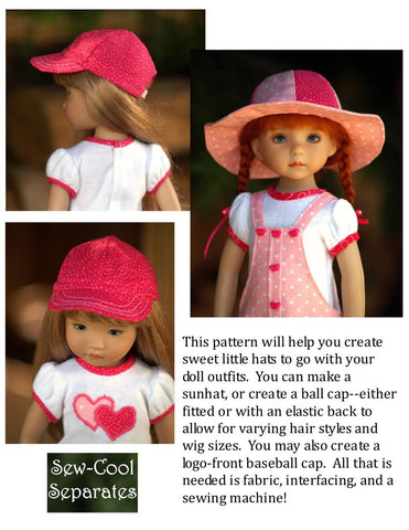 Sew Cool Separates Little Darling Happy Hats Pattern for Little Darling Dolls Pixie Faire