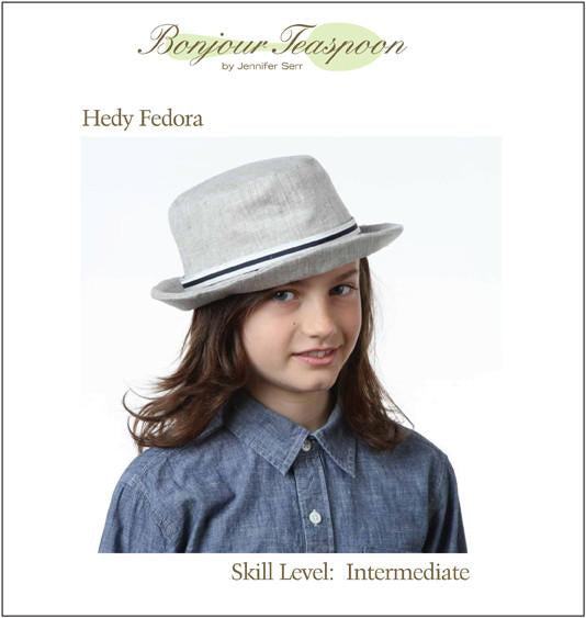 Bonjour Teaspoon Girls Hedy Fedora Pattern for Kids Pixie Faire