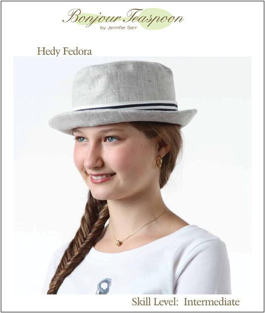 Bonjour Teaspoon Girls Hedy Fedora Pattern for Kids Pixie Faire