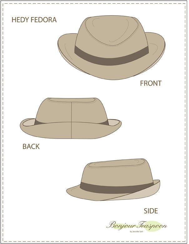 Bonjour Teaspoon Girls Hedy Fedora Pattern for Kids Pixie Faire