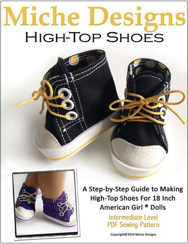 Miche Designs Shoes High Tops 18" Doll Shoes Pixie Faire
