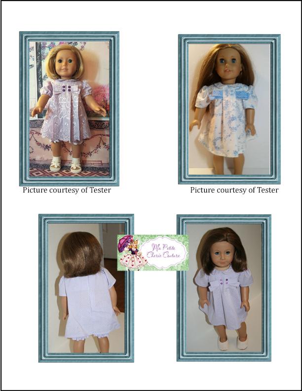 Mon Petite Cherie Couture 18 Inch Modern HIllary Dress 15" and 18" Doll Clothes Pattern Pixie Faire