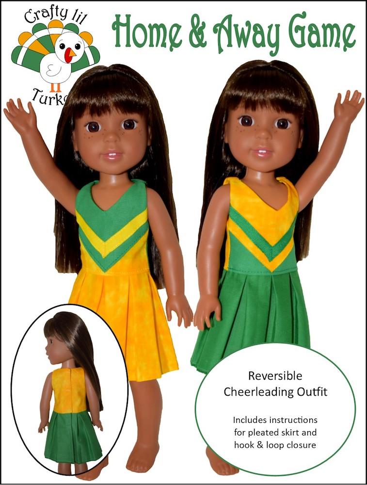 Crafty Lil Turkey WellieWishers Home & Away Game 14.5" Doll Clothes Pattern Pixie Faire