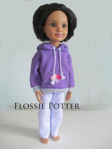 Flossie Potter BFC Ink Weekend Wear Hoodie & PJ Pants  for BFC, Ink Dolls Pixie Faire