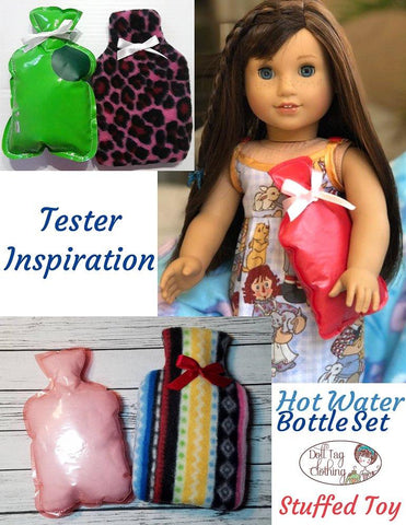 Doll Tag Clothing 18 Inch Modern Hot Water Bottle 18" Doll Accessory Pattern Pixie Faire