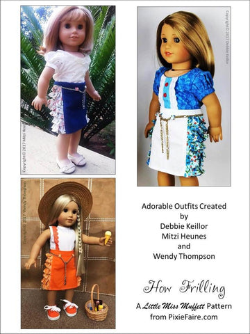 Little Miss Muffett 18 Inch Modern How Frilling 18" Doll Clothes Pattern Pixie Faire
