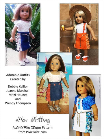 Little Miss Muffett 18 Inch Modern How Frilling 18" Doll Clothes Pattern Pixie Faire