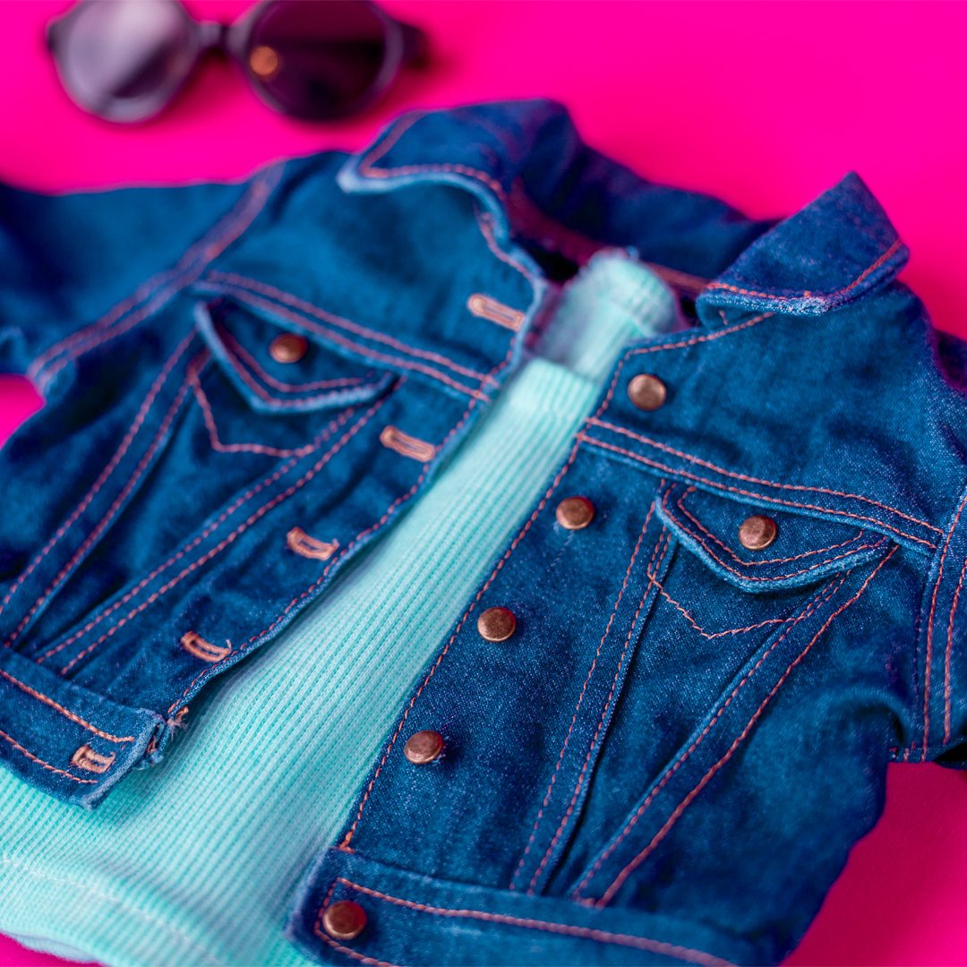 Liberty Jane 18 Inch Modern Denim Jacket 18" Doll Clothes Pattern Pixie Faire