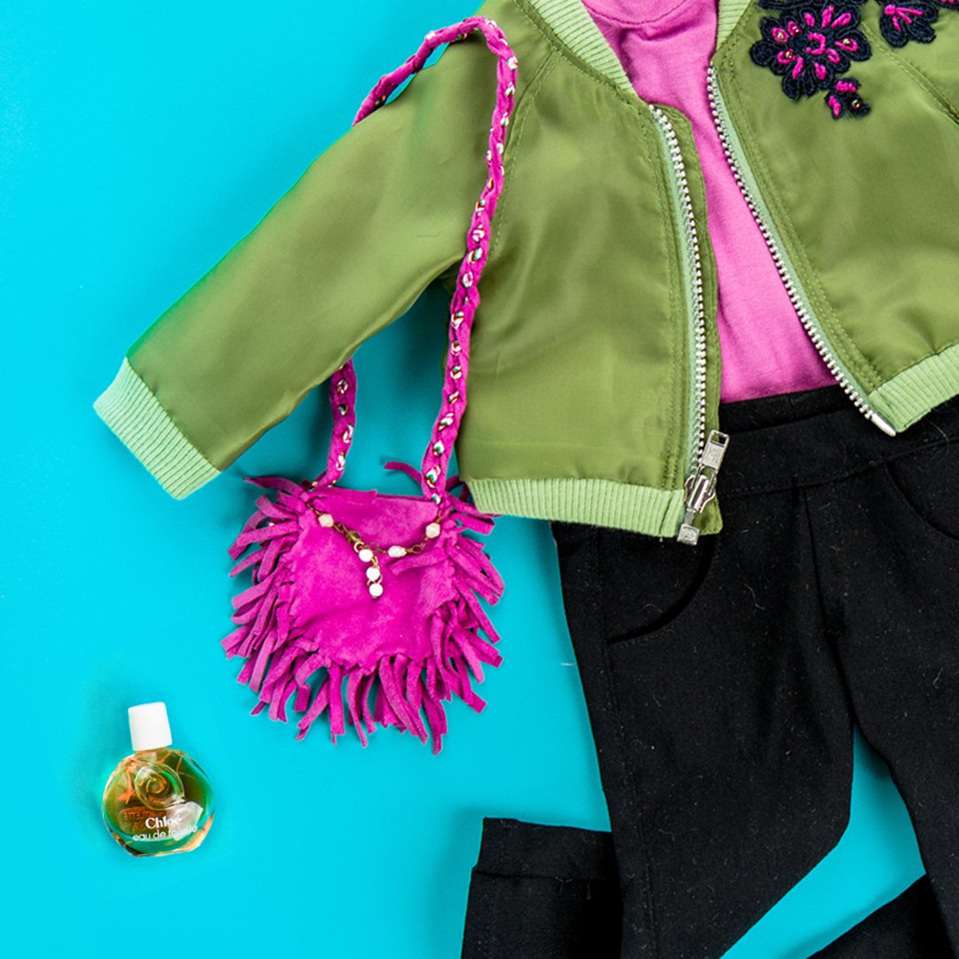 Liberty Jane 18 Inch Modern Killara Fringe Bag 18" Doll Accessory Pattern Pixie Faire