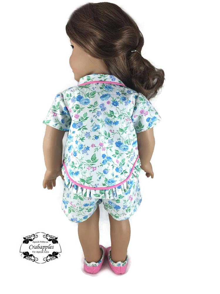 Crabapples 18 Inch Modern Pajama Party 18" Doll Clothes Pattern Pixie Faire