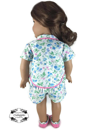 Crabapples 18 Inch Modern Pajama Party 18" Doll Clothes Pattern Pixie Faire