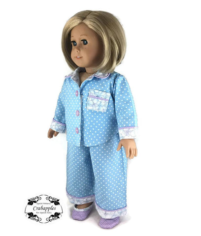 Crabapples 18 Inch Modern Pajama Party 18" Doll Clothes Pattern Pixie Faire