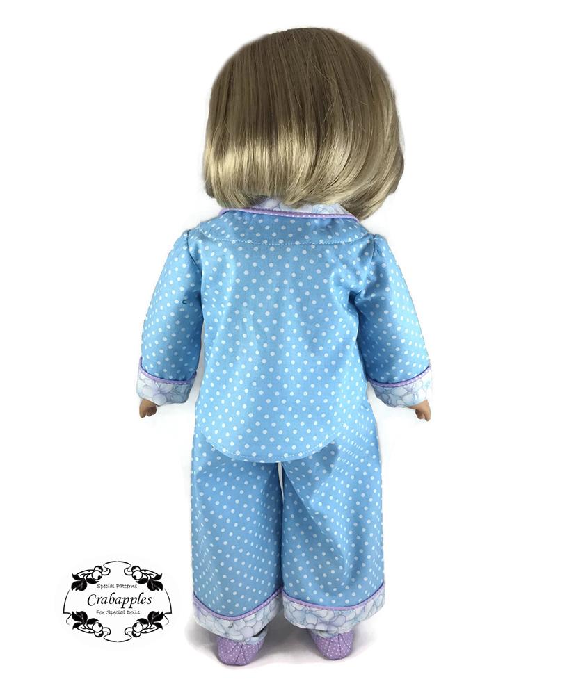 Crabapples 18 Inch Modern Pajama Party 18" Doll Clothes Pattern Pixie Faire