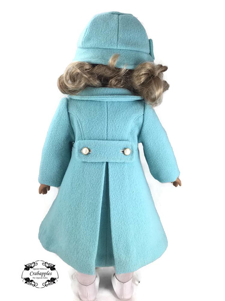 Crabapples 18 Inch Modern Classic Coat and Hat 18" Doll Clothes Pattern Pixie Faire