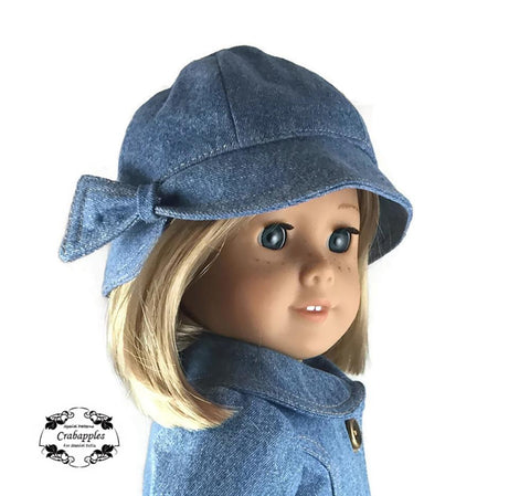 Crabapples 18 Inch Modern Classic Coat and Classic Hat Bundle 18" Doll Clothes Pattern Pixie Faire
