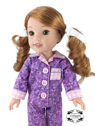 Crabapples WellieWishers Pajama Party 14.5 Inch Doll Clothes Pattern Pixie Faire