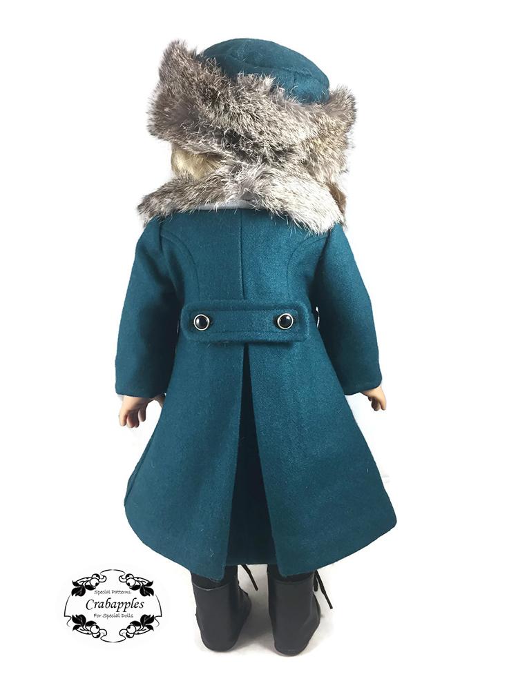 Crabapples 18 Inch Modern Classic Coat and Classic Hat Bundle 18" Doll Clothes Pattern Pixie Faire