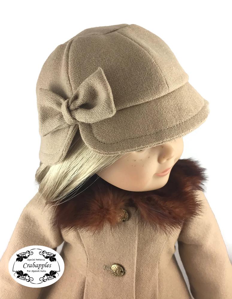 Crabapples 18 Inch Modern Classic Coat and Classic Hat Bundle 18" Doll Clothes Pattern Pixie Faire