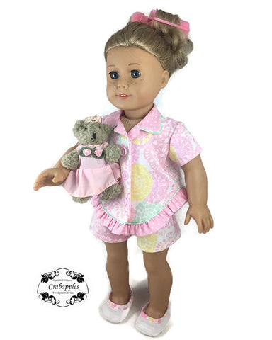 Crabapples 18 Inch Modern Pajama Party 18" Doll Clothes Pattern Pixie Faire