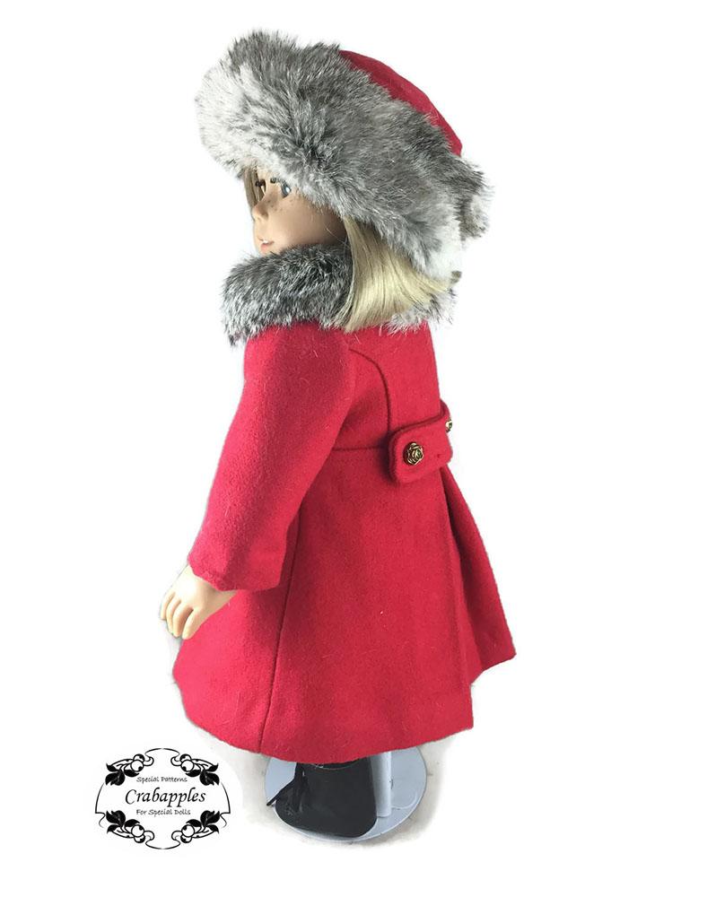 Crabapples 18 Inch Modern Classic Coat and Classic Hat Bundle 18" Doll Clothes Pattern Pixie Faire