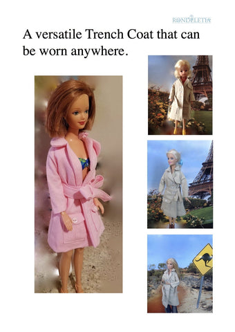 Rondeletia Barbie In True British Style Pattern for 11-1/2" Fashion Dolls Pixie Faire