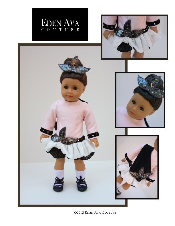 Irish Dance Solo Dress 18 inch Doll Clothes Pattern PDF Download