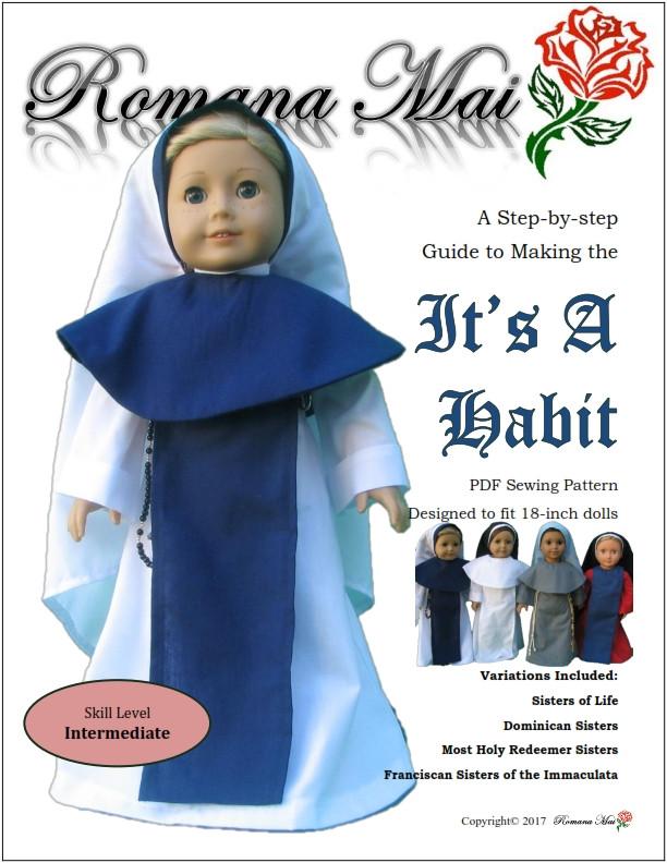 Romana Mai 18 Inch Modern It's A Habit 18" Doll Clothes Pattern Pixie Faire
